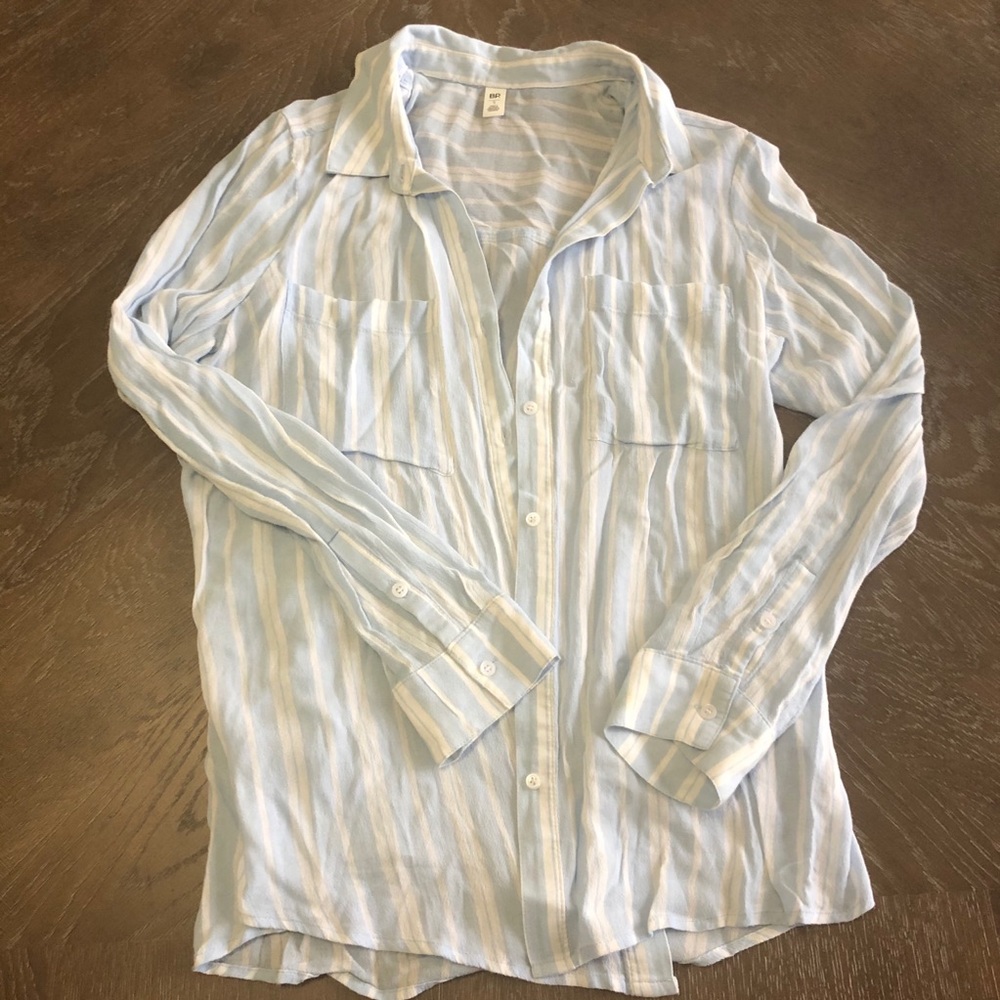 Striped button down shirt